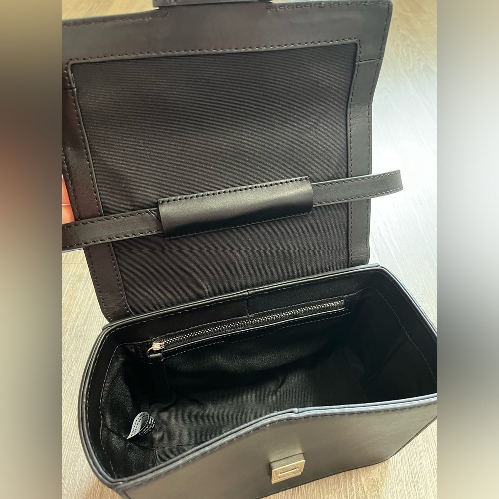 Steven Alan Meryl Cow Leather Crossbody Camera Box Bag Purse In Black - Picture 4 of 11